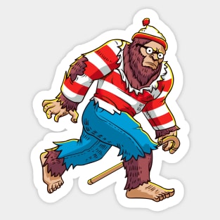 Bigfoot Waldo Sticker